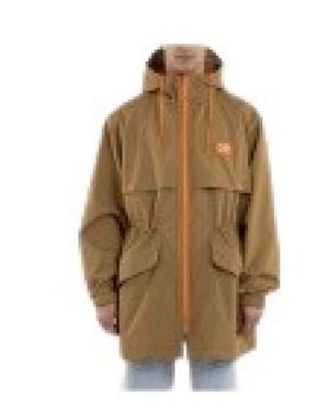 Drole de Monsieur Slogan Windbreaker Parka - Bruin