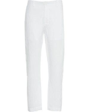 Transit Weiße leinenhose mit weitem bein