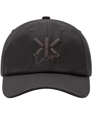 KENZO Double K Bestickte Cap - Schwarz