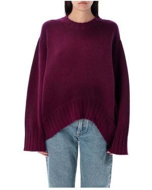 The Attico Round-Neck Knitwear - Violet