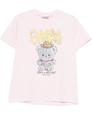 Ganni T-Shirts - Roze
