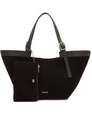 Kazar Urban Suede Pouch Bag - Zwart