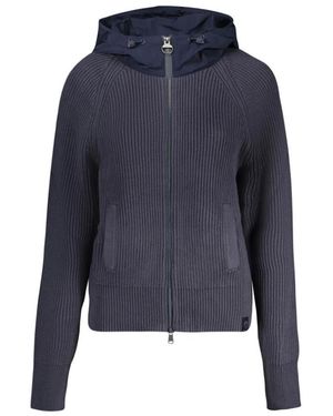 North Sails Hoodies & Sweatvesten ,Blauw ,Polyester Zip-Through Cardigan