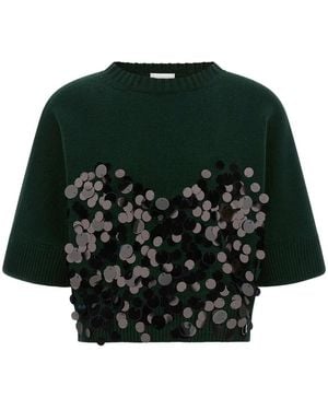 Nude Round-Neck Knitwear - Verde