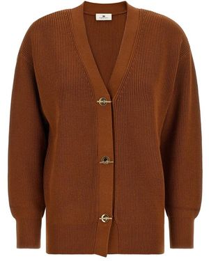Elisabetta Franchi Cardigans - Marrón