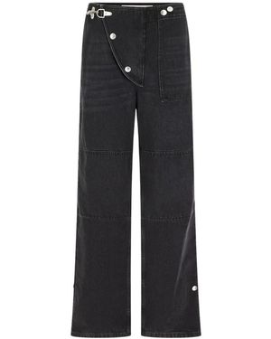Marni Wide Leg Cotton Jeans - Zwart