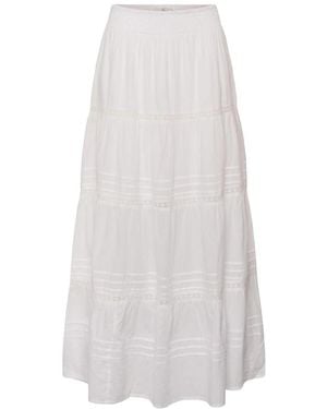 Kaffe Midi Skirts - Blanco