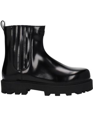Givenchy Schwarze Lederstiefeletten