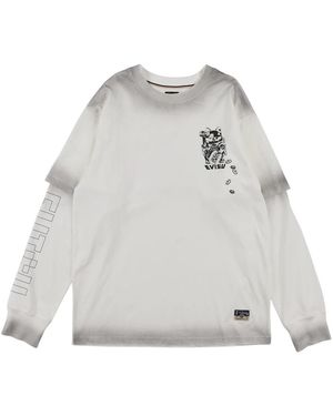 Evisu Long Sleeve T-Shirts - Grey