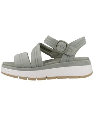 Clarks Tuscan Strap Flat Sandalen - Mettallic