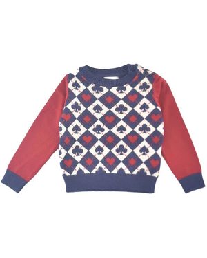 Trussardi Round-Neck Knitwear - Blauw