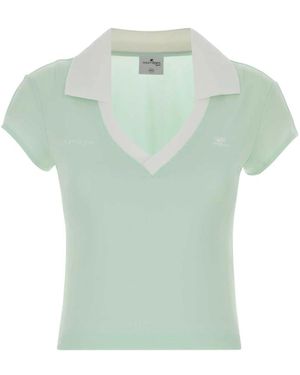Courreges Sports Cropped Polo - Groen