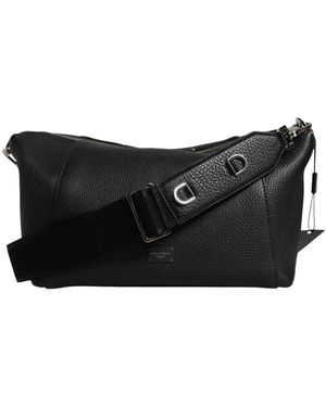 Dolce & Gabbana Logo-Plakette Umhängetasche Aus Leder - Schwarz