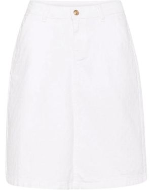 Cream Short Skirts - White