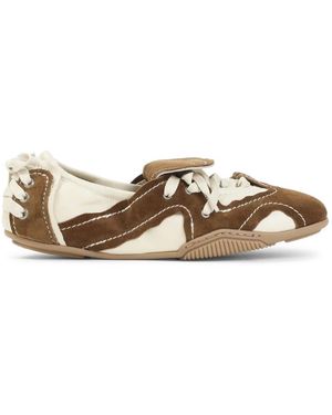 Acne Studios Schoenen ,Veelkleurig ,Leer Ballerina Sneakers - Bruin