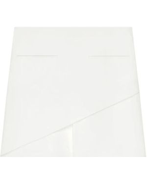 Courreges Rokken ,Wit ,Leer Asymmetrische Wikkelrok