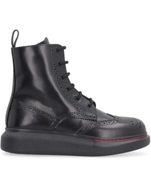 McQueen Lace-Up Boots - Black