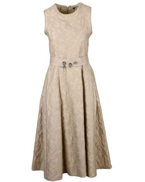 Max Mara Fiaba Abito Damascato - Naturel