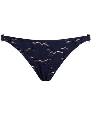 Vilebrequin Mini Brief Bikini Broekje Jacquard Fleur Broderie Anglaise - Blauw