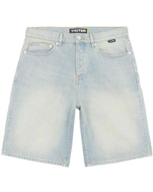 Iuter Faded Loose Denim Shorts - Blauw