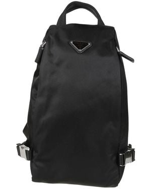 Prada Re-Nylon Rucksack Mit Einer Schulterklappe - Schwarz