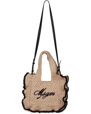 MSGM Cross Body Bags - Natural