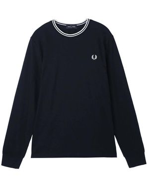 Fred Perry Long Sleeve Tops - Azul