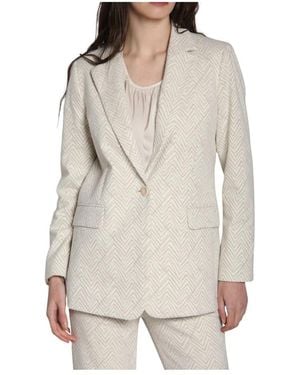 Mason's Lurex Jersey Blazer Creme - Natur