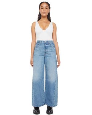 Mother Wide Jeans - Bleu