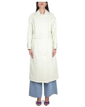 Stand Studio Emily Faux Leather Trench - Weiß