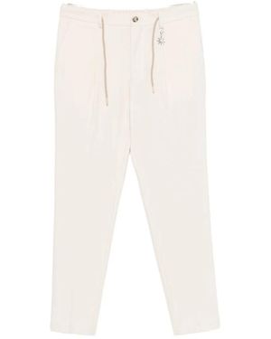 Manuel Ritz Broeken ,Wit ,Katoen Drawstring Charm Broeken