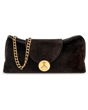 Versace Tassen ,Bruin ,Leer Vivian Suede Clutch - Zwart
