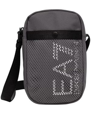 EA7 Tassen ,Grijs ,Polyester Schoudertas - Zwart