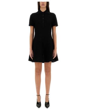 Givenchy Kleedjes ,Zwart ,Polo Collar Short Sleeves Dress
