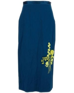 Erdem Midi Skirts - Blu