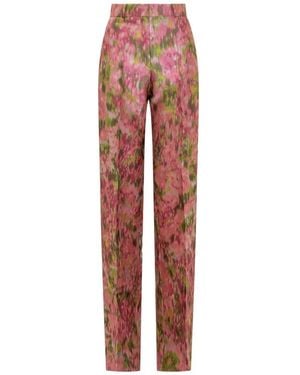 Del Core Straight Trousers - Red