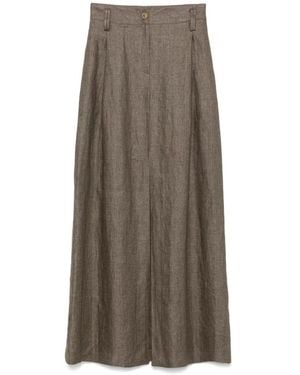 Barba Napoli Wide Trousers - Brown