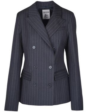Semicouture Herminia Button-Fastening Blazer - Blau
