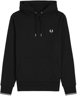 Fred Perry Double Stripe Hoodie - Zwart