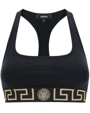 Versace Key Band Sport-Bh Racerback-Stil - Schwarz