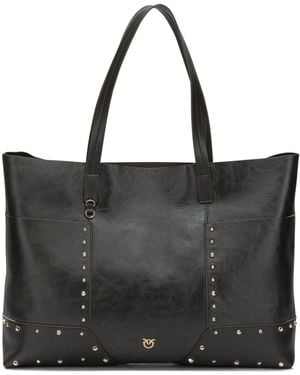 Pinko Tassen ,Zwart ,Wol Tote Bag Studs