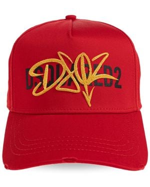 DSquared² Accessoires ,Rood ,Katoen Baseball Cap