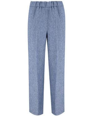 Le Tricot Perugia Straight Trousers - Azul