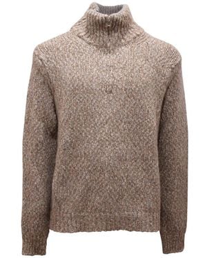 Amaranto Trui Met Ronde Hals - Bruin