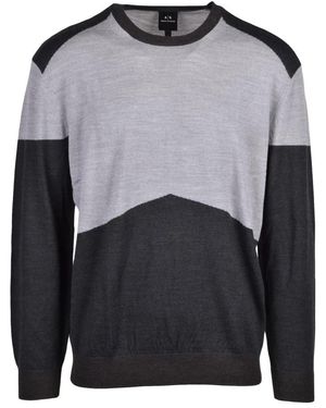 ARMANI EXCHANGE Round-Neck Knitwear - Grigio