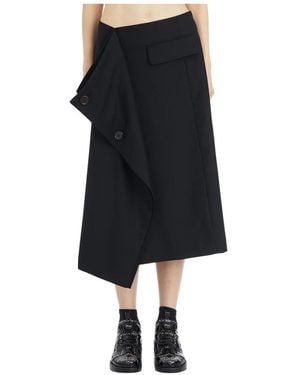 Comme des Garçons Midi Skirts - Black
