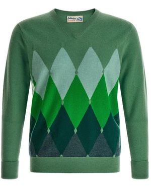 Ballantyne V-Neck Knitwear - Green