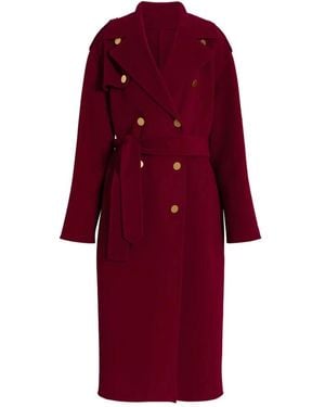 Alberta Ferretti Double-Breasted Coats - Rosso