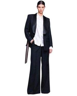 Silvian Heach Taillierter blazer mit gürtel - Blau