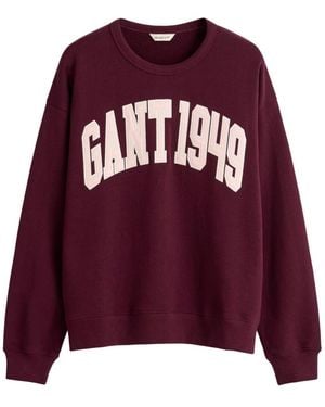 GANT Grafik-Sweatshirt - Lila